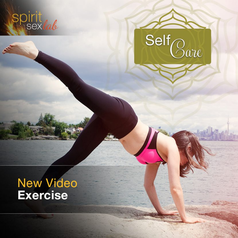 Self-care: Exercise - Woman doing yoga